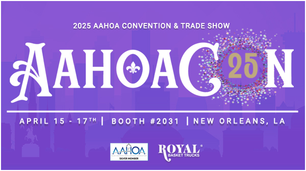 Join us at AAHOACON25 in New Orleans! 🌟
Looking for durable laundry cart solutions to streamline your operations? Stop by Booth #2031 — see our products in action.

📍 New Orleans Ernest N. Morial Convention Center
📅 April 15–17, 2025
#RoyalBasketTrucks #AAHOACON25 #Hospitality