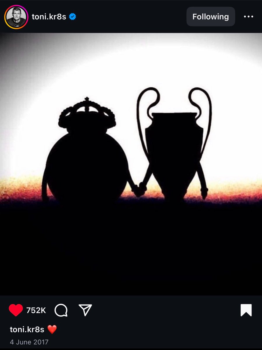 This Toni Kroos post. 🤍🔙