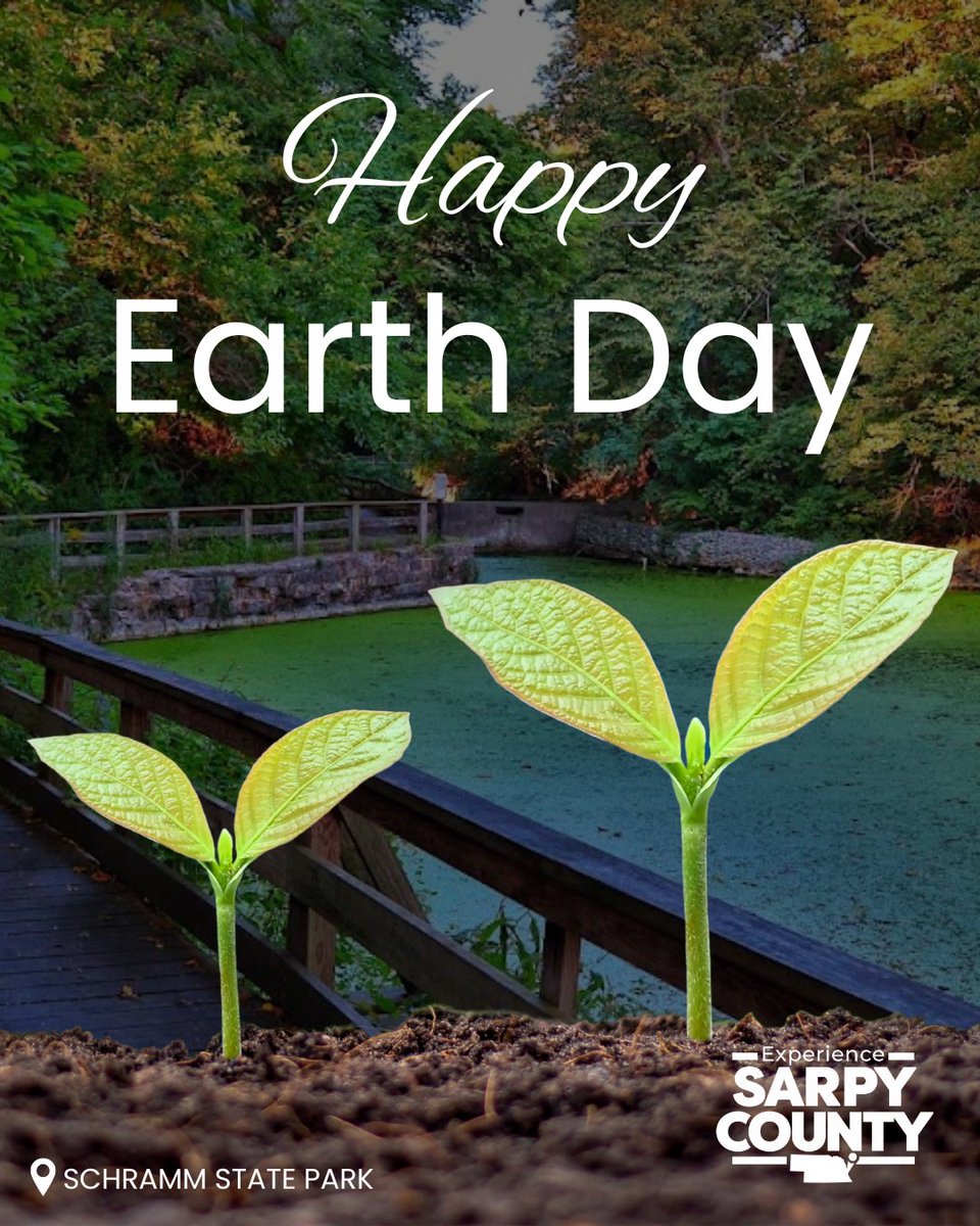 Happy Earth Day, Sarpy! 🌎 Enjoy the nature today and   visit some our gorgeous state parks and local attractions. Earth thrives when   we protect it ❤️ #earthday #sarpy