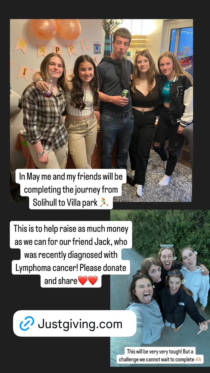 Please read the story below to help us⬇️

This is never ever going to be easy! We are setting ourself a huge challenge. But we are trying to do anything we can to raise money for our amazing friend Jack and Lymphoma Out loud! Thankyou 🙏🏼

justgiving.com/page/our-run-f…