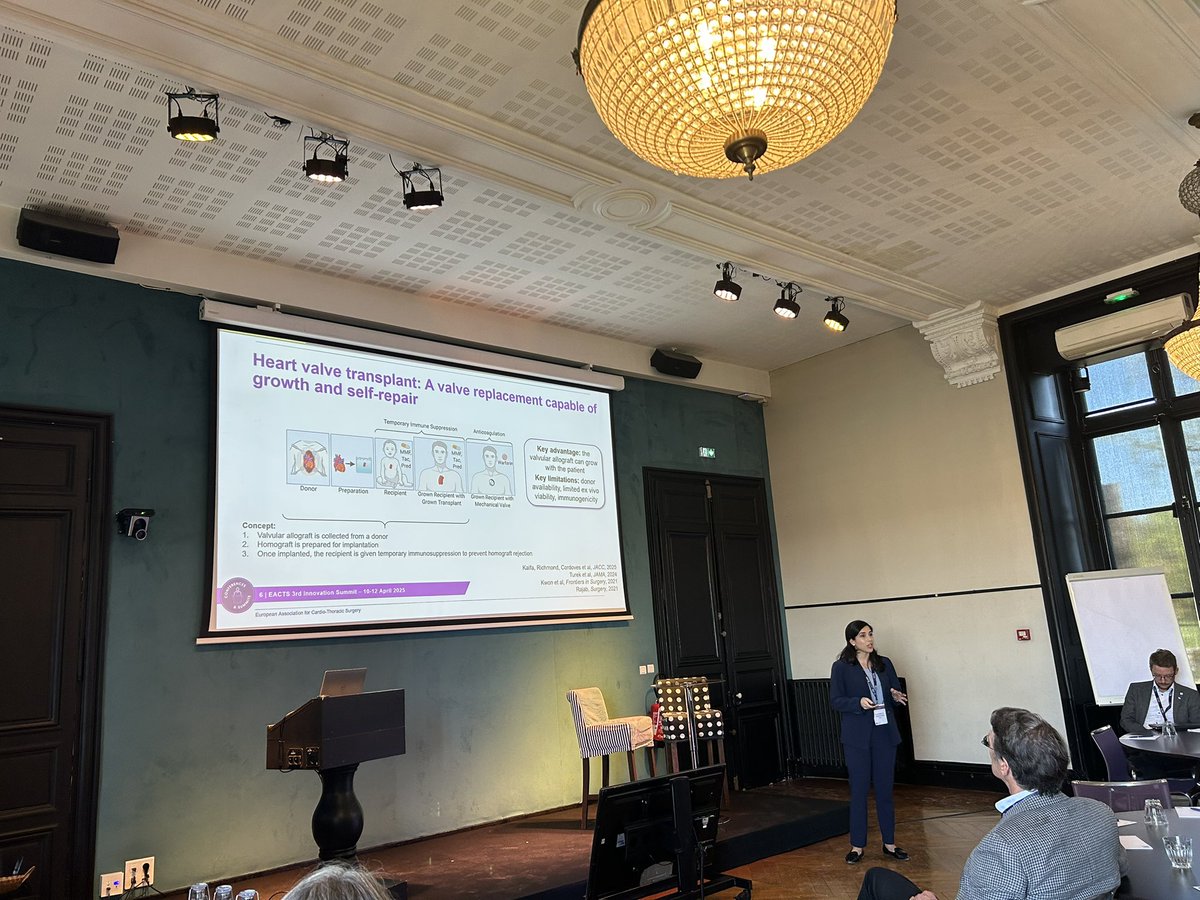 Congratulations to Elizabeth Cordoves who got the award of best abstract presentation for our work in living allogenic valve preservation and transplantation at the 2025 EACTS innovation summit. #EACTS, #columbiaSurgery #kalfalab