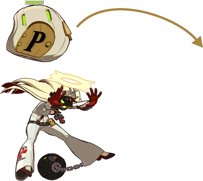 It's a really small detail, but i really like how Jack-O's bangs fly around in her xrd animations its a detail that really sells the movements and we get to see she has a little ankh on her forehead like dopros :3