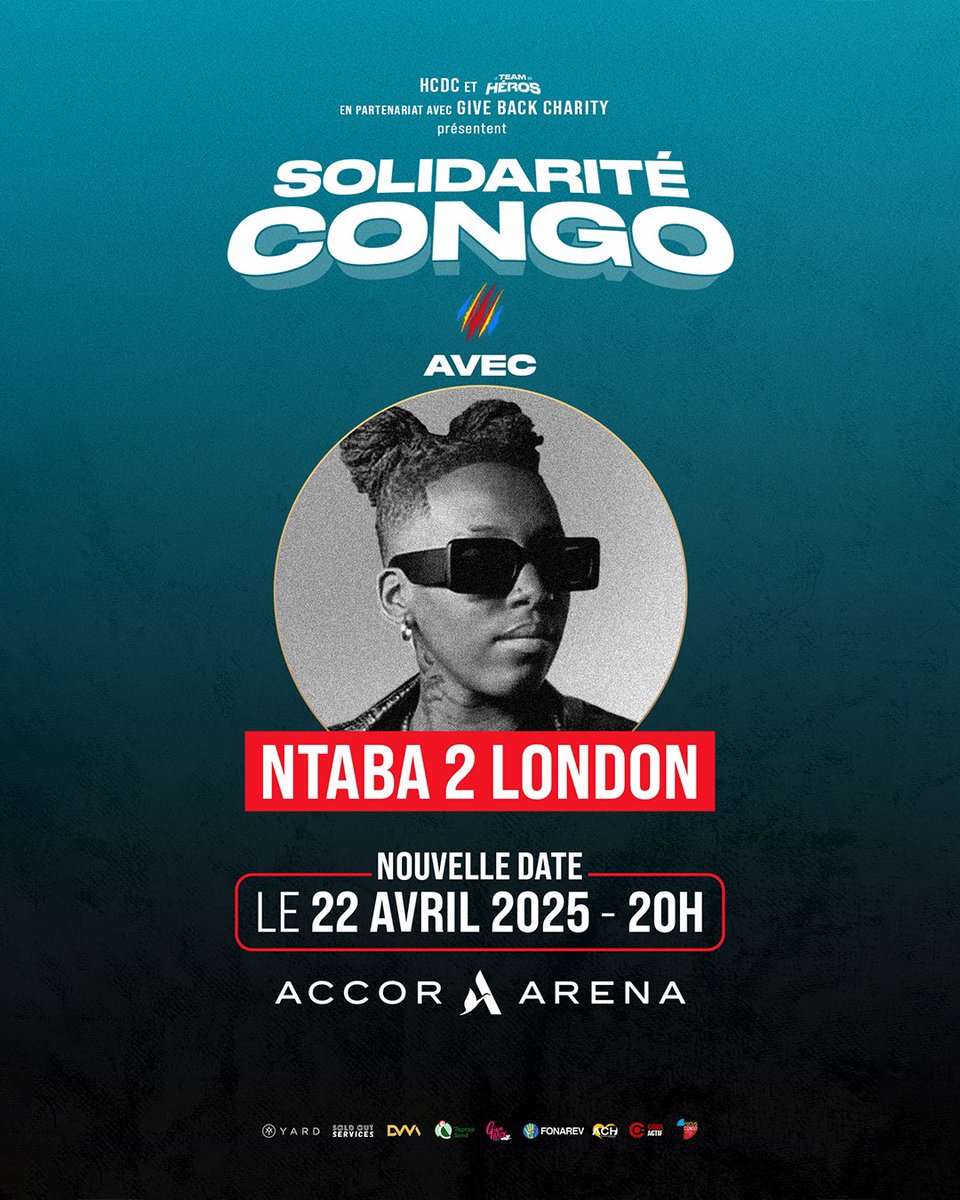 solidaritecongo's tweet photo. #Chily & #Ntaba2London seront sur scène avec #SolidaritéCongo ce 22 avril.
Par le Congo, pour le Congo 🇨🇩
Bo telema, bana mboka! Bi tumba oyo ezali likambo ya biso nioso.
🎫 Prends ta place maintenant
🔗 https://t.co/4FfEsy3bpD https://t.co/SkQvaZpys9