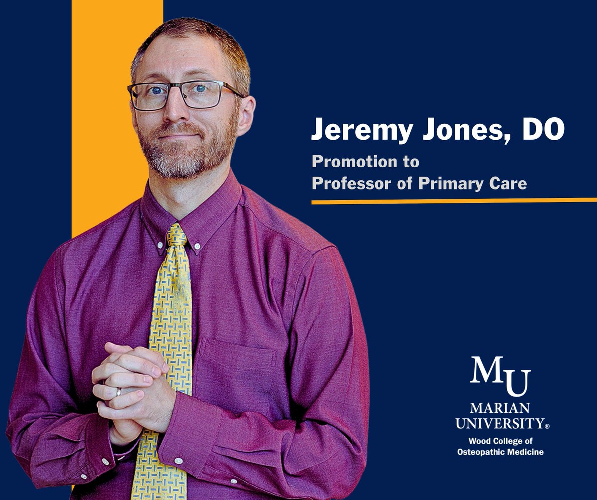Congrats to Dr. Jones on his promotion to Full Professor. Dr. Jones's passion for teaching and mentorship has left a lasting mark on our students, and we are proud to celebrate this milestone in his career. Please join us in congratulating him!
-Anthony Martin, DO, FACP