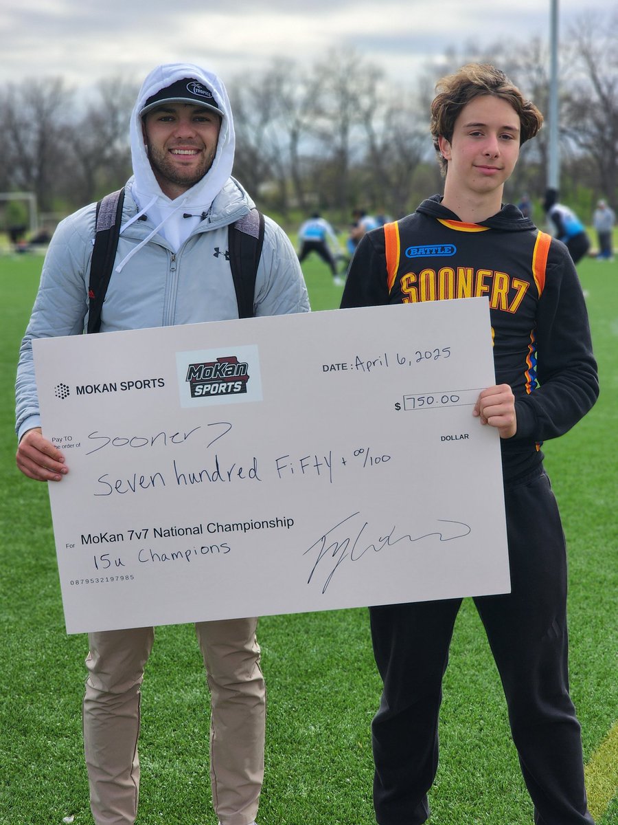 Liam Kaplan (@another_score) on Twitter photo And with that, our 2025 7v7 is closed. Blessed to play for <a href="/Sooner7v7/">Sooner7</a> 15U with my talented teammates and supportive coaches. Shout out to <a href="/Battle7v7/">Battle 7on7</a> <a href="/MoKan_Sports/">MoKan Sports</a> <a href="/ShockDoctor/">Shock Doctor</a> and <a href="/PrepRedzone/">Prep Redzone 🏈</a> for hosting amazing tournaments. Took home some hardware, came up short in some, made And with that, our 2025 7v7 is closed. Blessed to play for <a href="/Sooner7v7/">Sooner7</a> 15U with my talented teammates and supportive coaches. Shout out to <a href="/Battle7v7/">Battle 7on7</a> <a href="/MoKan_Sports/">MoKan Sports</a> <a href="/ShockDoctor/">Shock Doctor</a> and <a href="/PrepRedzone/">Prep Redzone 🏈</a> for hosting amazing tournaments. Took home some hardware, came up short in some, made