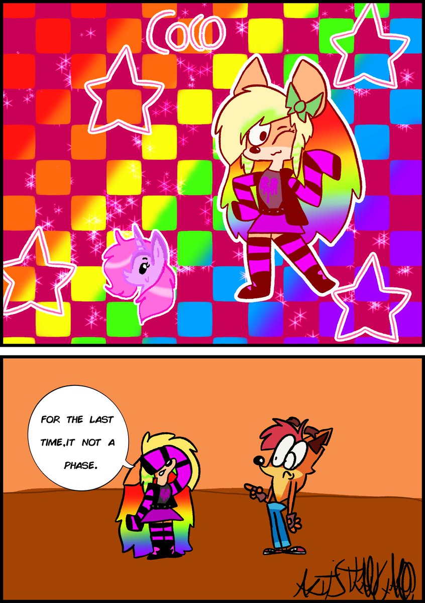 Warning: Bright Colors

Coco has gone to a scenecore Phase
#CocoBandicoot  #CrashBandicoot #CrashBandicootFanart #Goth
