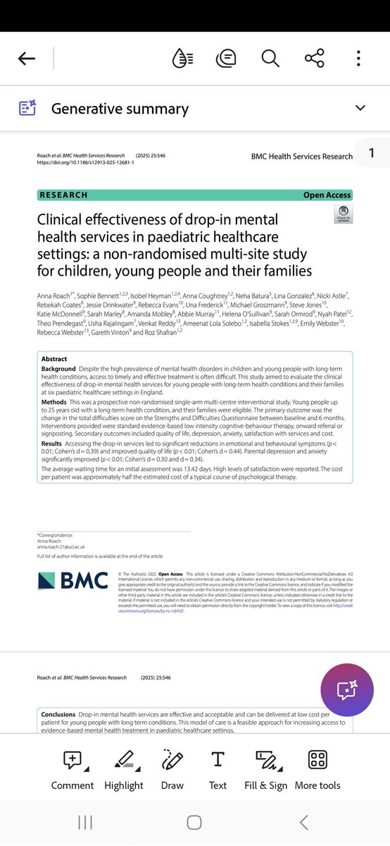 Our new paper detailing the clinical and cost effectivenes of low-intensity CBT in paediatric settings is now live!

The launch pad for the Lucy Project in Sheffield to South Yorkshire and beyond! More exciting news to follow in the coming months!

bmchealthservres.biomedcentral.com/articles/10.11…