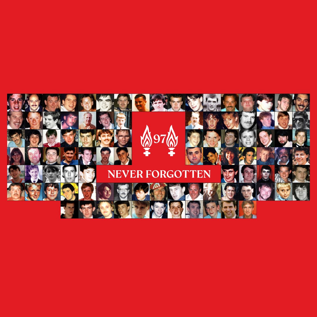 Today marks the 36th anniversary of the Hillsborough disaster. As always, our thoughts are with all those affected and the 97 fans who will never be forgotten. 
 
You’ll Never Walk Alone.