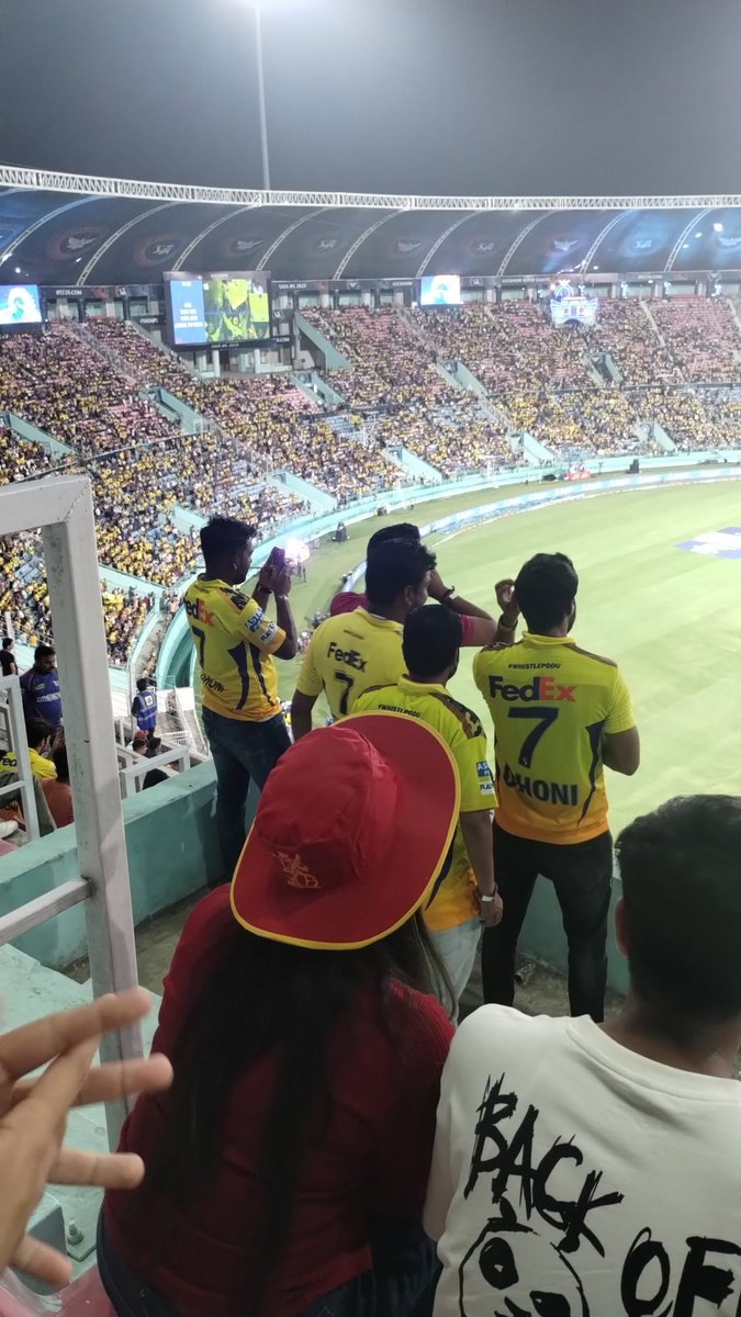 Almost the entire stadium was yellow in the match in Lucknow today #thalaforareason