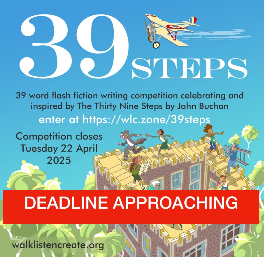 DEADLINE - 22APR - submit a story in 39 words or under in our #39Steps competition write.walklistencreate.org/wr_instance/39…