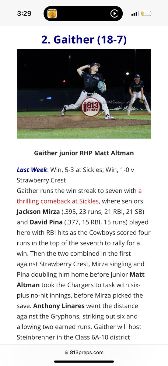 thank you <a href="/813Preps/">813Preps</a> <a href="/andyfleischack1/">andy fleischacker</a> <a href="/GaitherBaseball/">Gaither Baseball</a> <a href="/190CatcherTD/">Rick Stegbauer</a>