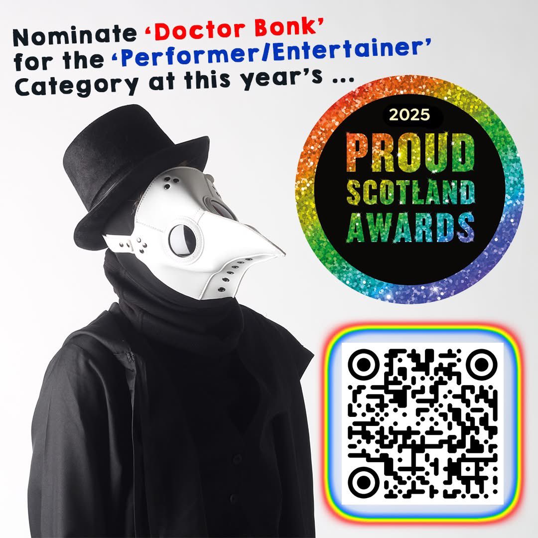 Doctor Bonk (@doctorbonk69) on Twitter photo 📢 NOMINATE DOCTOR BONK FOR THIS YEAR’S Proud Scotland Awards
The good doctor has been a queer icon in Scotland for over 400 years, pumping for medicine and pumping for pleasure 💉
Nominate him here 🔗 proudscotlandawards.com/2025-awards/
⏰ NOMINATIONS CLOSE 21 APRIL
<a href="/EdHorrorFest/">Edinburgh Horror Festival</a> 📢 NOMINATE DOCTOR BONK FOR THIS YEAR’S Proud Scotland Awards
The good doctor has been a queer icon in Scotland for over 400 years, pumping for medicine and pumping for pleasure 💉
Nominate him here 🔗 proudscotlandawards.com/2025-awards/
⏰ NOMINATIONS CLOSE 21 APRIL
<a href="/EdHorrorFest/">Edinburgh Horror Festival</a>