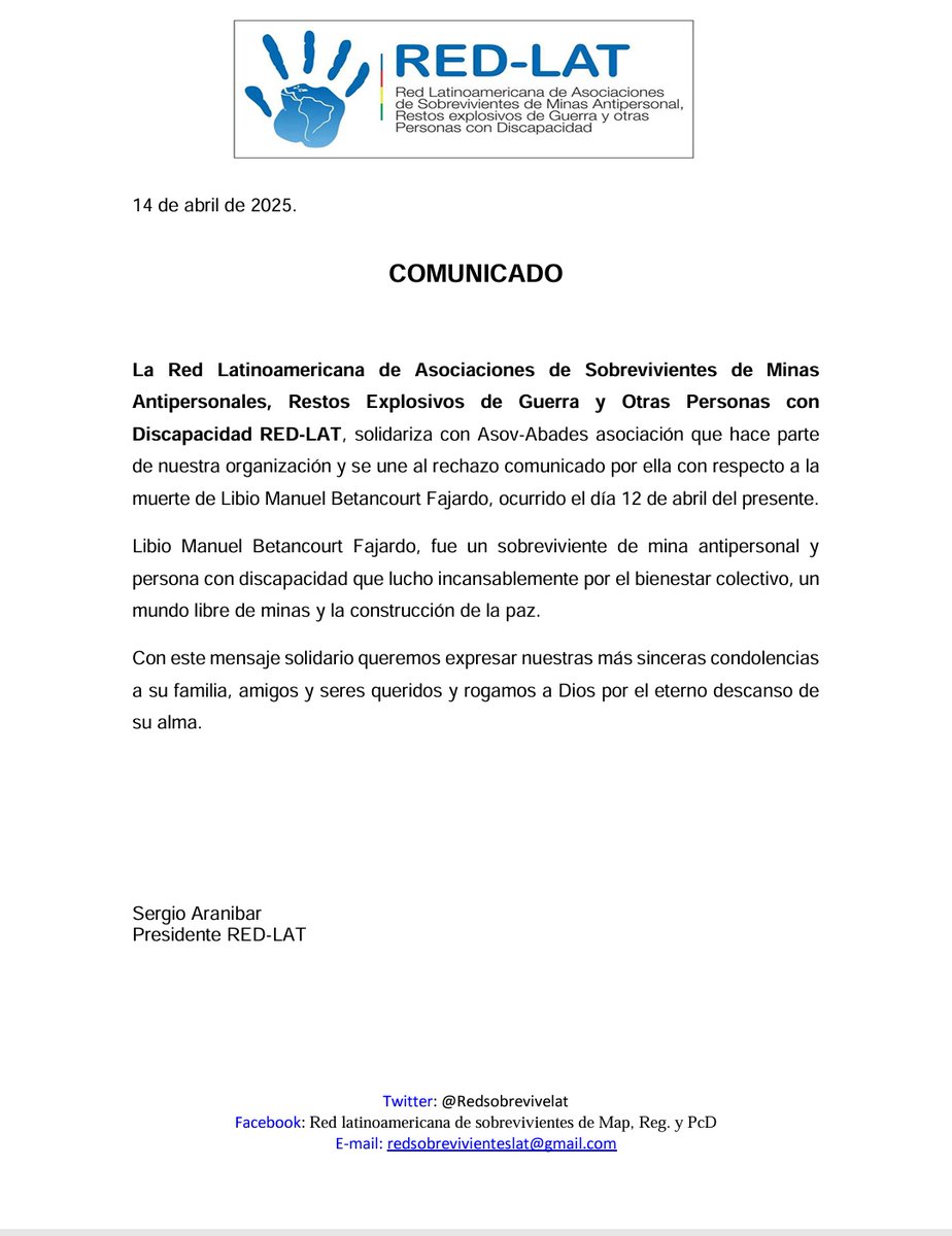 Red Latinoamericana Sobrevivientes MAP, REG y PCD tweet media