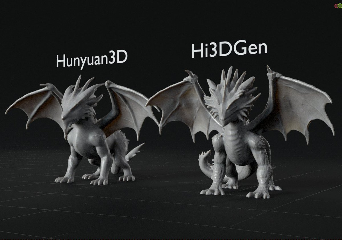 Tested out the awaited Hi3DGen locally.
Nice progress improving output detail by conditioning on multi-view generated normal maps.
github.com/Stable-X/Hi3DG…
#3D #AI #Hi3DGen #opensource