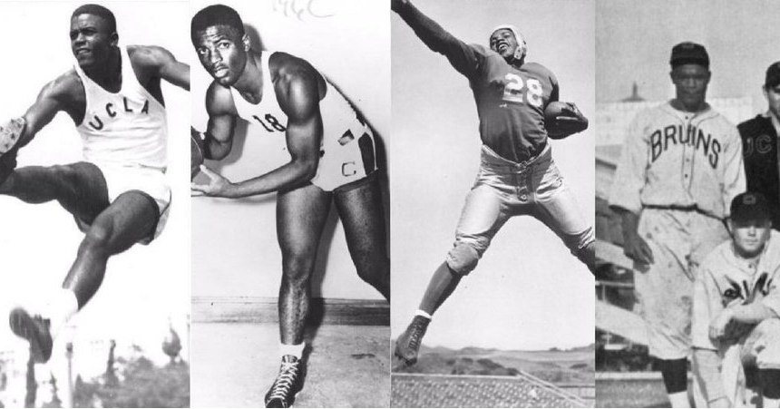 BBGreatMoments's tweet image. Jackie Robinson as a four sport star at UCLA.