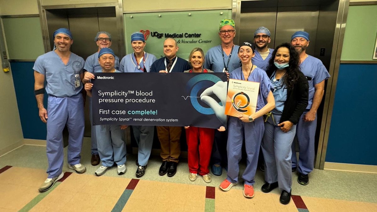 UCSF Cardiology (@ucsfcardiology) on Twitter photo Dr. Michela Faggioni performed the first case using the Symplicity Spyral renal denervation (RDN) system on Friday, April 11th. Huge congrats to the whole team, and shout out to Dr. Julio Lamprea Montealegra’s new Resistant Hypertension Clinic for the referral. <a href="/UCSFHospitals/">UCSF Health</a> Dr. Michela Faggioni performed the first case using the Symplicity Spyral renal denervation (RDN) system on Friday, April 11th. Huge congrats to the whole team, and shout out to Dr. Julio Lamprea Montealegra’s new Resistant Hypertension Clinic for the referral. <a href="/UCSFHospitals/">UCSF Health</a>