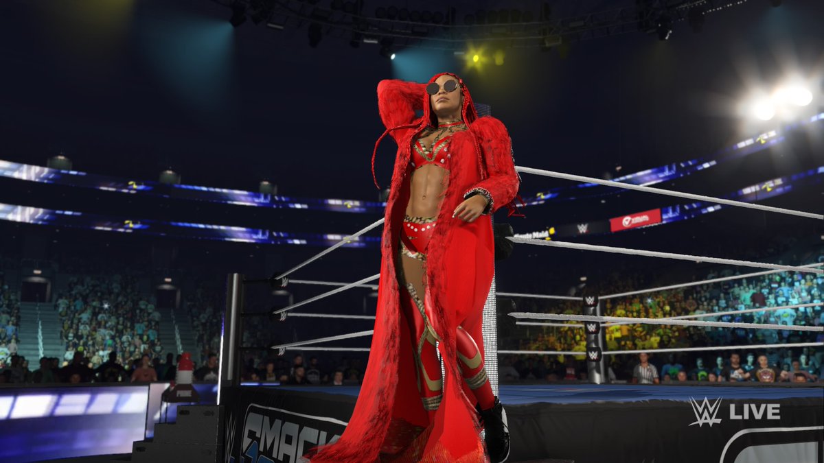 aaronvr40_'s tweet image. THE VIBE 🎤
B-Fab ( @TheVibeBri ) SD'25 gear is now in #WWE2K25 CC &amp;lt;3
Platforms: PS4/XboxOne/PC
Hashtags:
#BFab
#MichinMiaYim