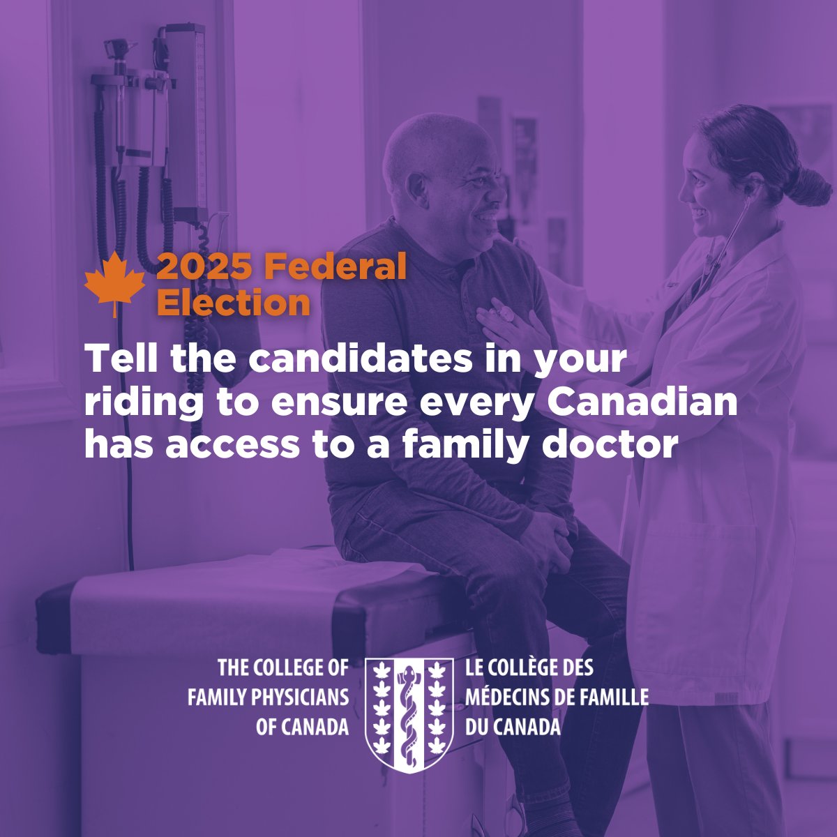 This election, tell the candidates in your riding to ensure every Canadian has access to a family doctor – send a letter with a few easy clicks. ow.ly/okwp50VAozn #Elxn45