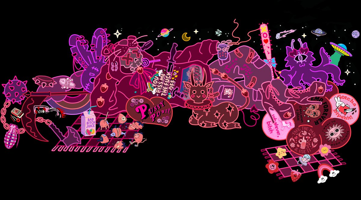 Cest_Chi's tweet photo. Guess who spent a week making a #mural in their dorm room just to take it off and move out in may?
I was depressed ok? 😭 
(RIP my laptop so u better appreciate it)
#digitalart #wallart #artmoots #ArtistOnTwitter #illustration #graphicdesign #artshare #characterdesign #drawing https://t.co/qt3awew8CH