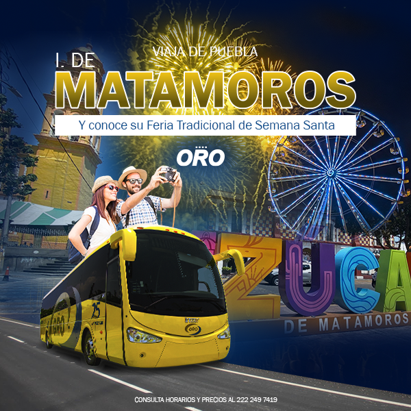 Entre sabores, aromas y colores, Izúcar de Matamoros te espera con su ya tradicional Feria de Semana Santa.
Con salidas desde Puebla y Atlixco !Oro te lleva!

#ViveLasTradcionesViajandoConOro #IzúcarDeMatamoros #Puebla #Atlixco #ViajaSeguro #SeguroConORO #ElPlacerDeViajar