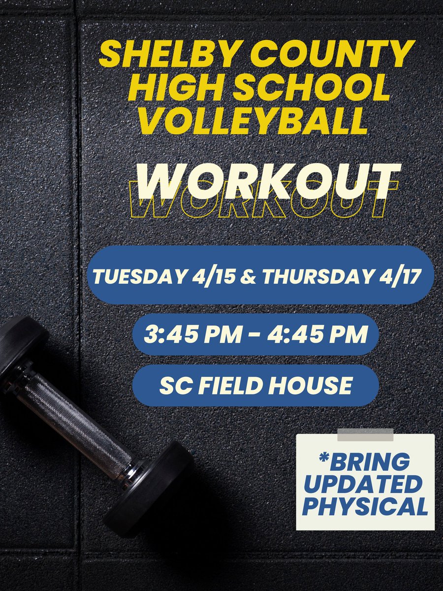 Preseason is here! 💛🏐💙We're excited to kick things off with lifting and conditioning. Can’t wait to see you there—don’t forget to bring your updated physicals.