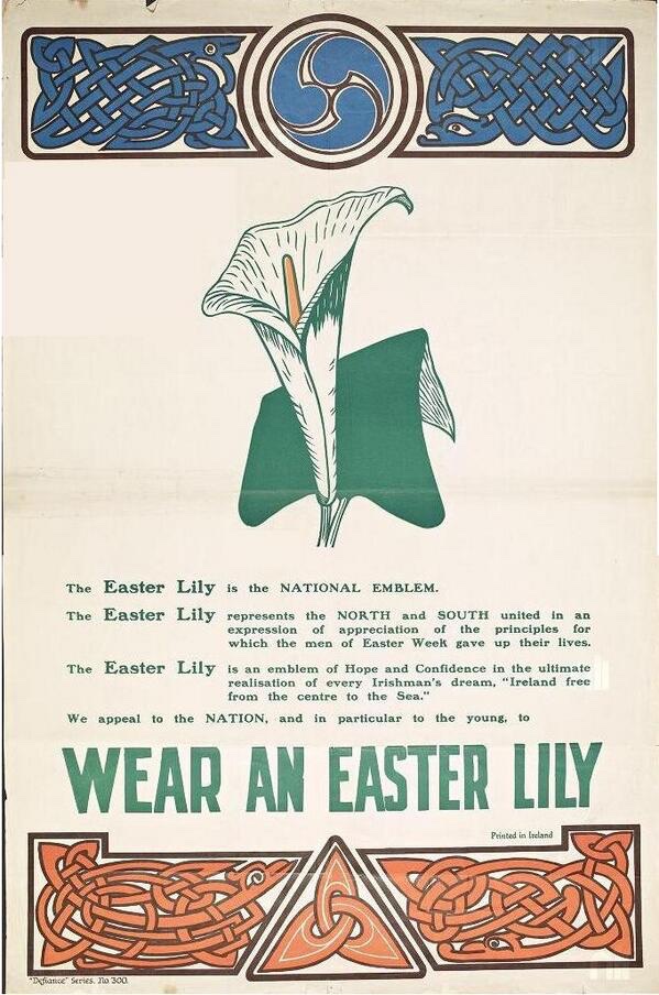 Wear an Easter Lily to remember those who gave their lives in the struggle for Irish freedom. While we honour our patriot dead, we also renew our commitment to the all Ireland Republic of the 1916 proclamation.