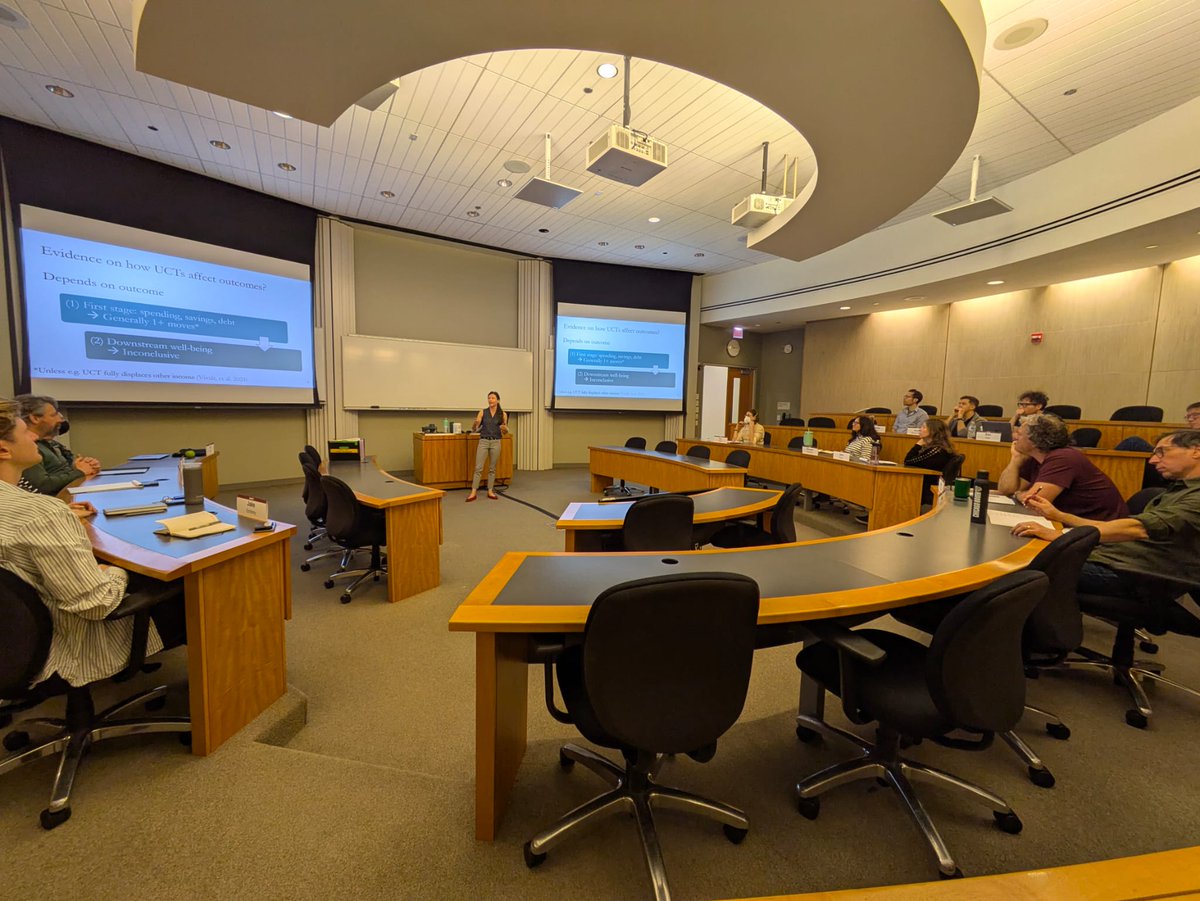 Roman Family Center for Decision Research (@cdr_booth) on Twitter photo Can direct cash support improve long-term well-being?
At today’s #BehavioralScience Workshop, <a href="/AniaJaroszewicz/">Ania Jaroszewicz</a> (<a href="/RadySchool/">UC San Diego Rady School of Management</a>) shared research showing that while unconditional cash transfers boost spending & savings, they may not lead to lasting improvements without added support. Can direct cash support improve long-term well-being?
At today’s #BehavioralScience Workshop, <a href="/AniaJaroszewicz/">Ania Jaroszewicz</a> (<a href="/RadySchool/">UC San Diego Rady School of Management</a>) shared research showing that while unconditional cash transfers boost spending & savings, they may not lead to lasting improvements without added support.