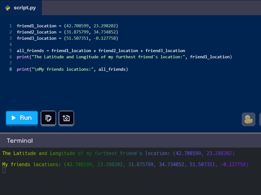 lizzz_3_7's tweet photo. Day 68: Python Progress👩🏼‍💻
Finished Exercise 2 in Intermediate Python today!🌿✨
#30NitesOfCode @codedex_io https://t.co/to7PossCb9