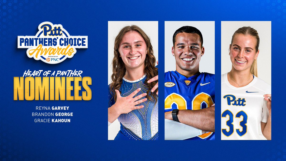 The Heart of a Panther Award is presented to the student-athlete who best embodies the spirit of service through the Pitt Promise and is involved in the community beyond what is expected.

Our finalists ⬇️