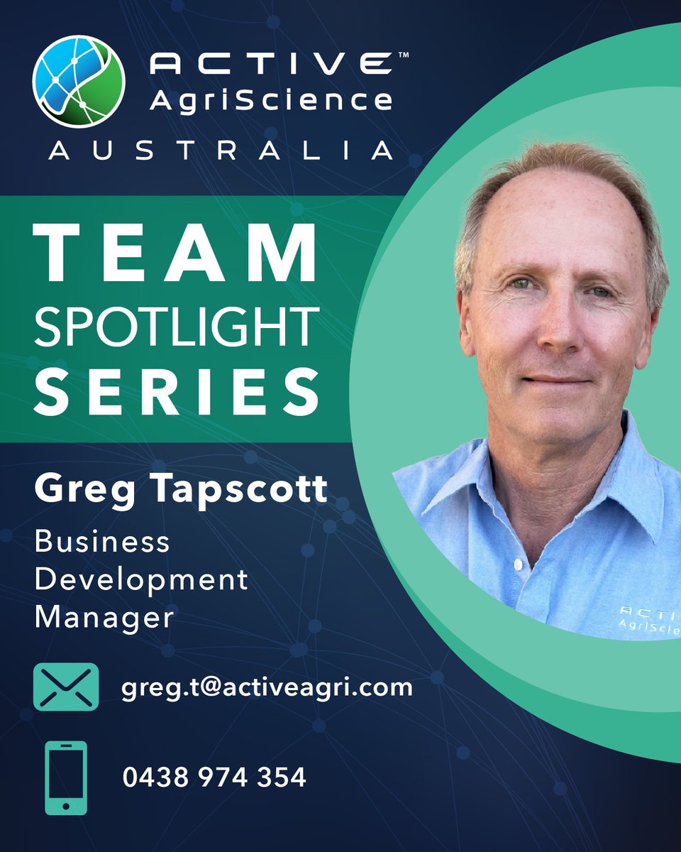 Meet Greg Tapscott, our Business Development Manager! With 30+ years of experience in grain, rural merchandising, and specialty nutrition, Greg brings unmatched industry insight and a grower-first mindset to every conversation.

📩 Contact Greg:
greg.t@activeagri.com
0438 974 354