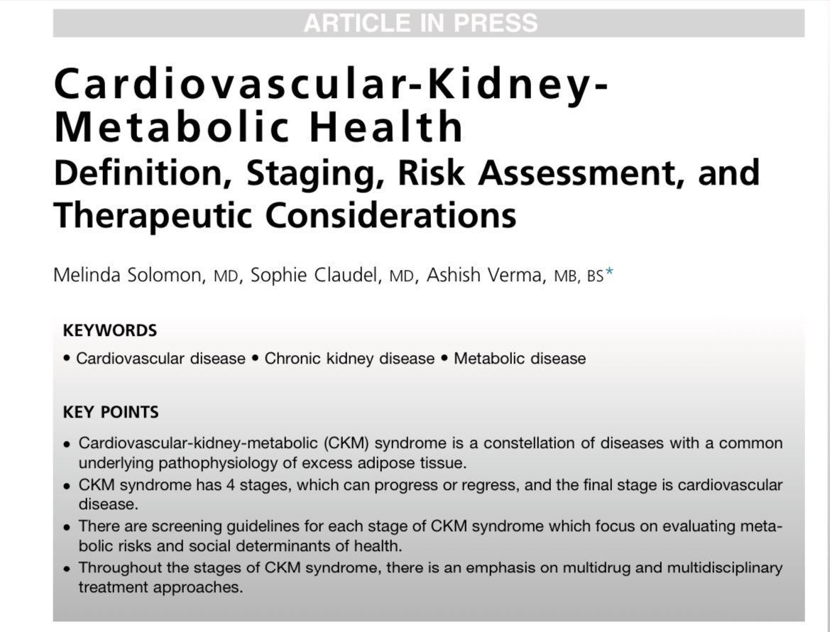 Ashish Verma, MD (@ashunephro) on Twitter photo Excited to share our comprehensive review “ Cardiovascular-Kidney-Metabolic Health: Definition, Staging, Risk Assessment, and Therapeutic Considerations” in <a href="/Cardio_Clinics/">CardiologyClinics</a> <a href="/SophieClaudel/">Sophie Claudel, MD</a> <a href="/bu_bmc_renal/">BU/BMC Section of Nephrology</a> Thank you <a href="/RangaswJ/">Janani Rangaswami</a> for the opportunity.
kwnsfk27.r.eu-west-1.awstrack.me/L0/https:%2F%2… Excited to share our comprehensive review “ Cardiovascular-Kidney-Metabolic Health: Definition, Staging, Risk Assessment, and Therapeutic Considerations” in <a href="/Cardio_Clinics/">CardiologyClinics</a> <a href="/SophieClaudel/">Sophie Claudel, MD</a> <a href="/bu_bmc_renal/">BU/BMC Section of Nephrology</a> Thank you <a href="/RangaswJ/">Janani Rangaswami</a> for the opportunity.
kwnsfk27.r.eu-west-1.awstrack.me/L0/https:%2F%2…