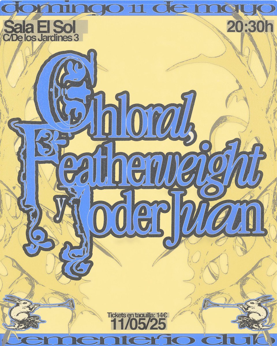 Jero Romero (@jero22ind) on Twitter photo #Evento. Concierto de <a href="/chloralclub/">Chloral</a> , <a href="/FeatherweightSP/">Featherweight</a> y Joder Juan en <a href="/SalaElSol/">Sala El Sol</a>
j-musind.blogspot.com/2025/04/chlora… #Evento. Concierto de <a href="/chloralclub/">Chloral</a> , <a href="/FeatherweightSP/">Featherweight</a> y Joder Juan en <a href="/SalaElSol/">Sala El Sol</a>
j-musind.blogspot.com/2025/04/chlora…