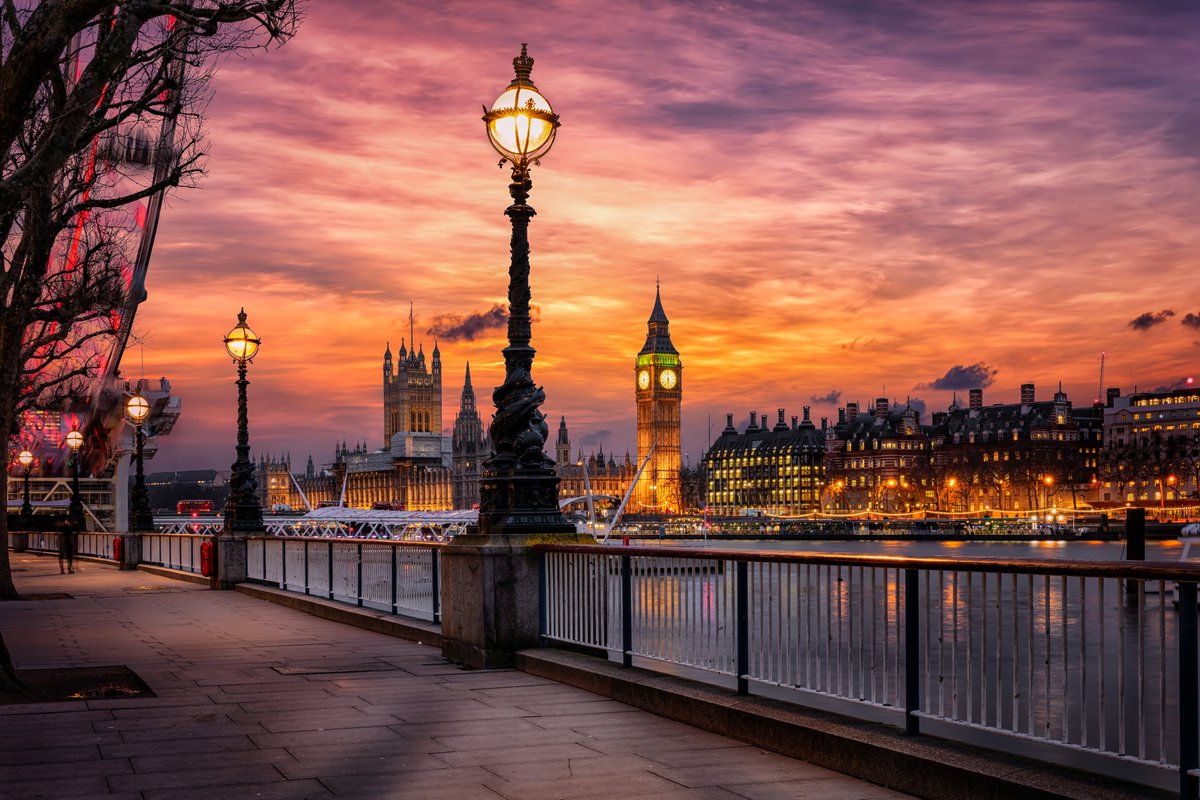 The Thames riverside with a view to Big Ben during a colourful sunset, London.

SHansche I ID:1297173190 I IStockPhoto