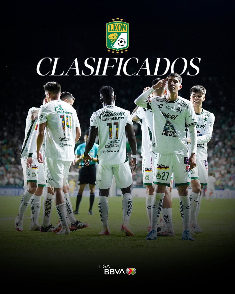 Estamos listos para ver a toda la gente del bonito <a href="/clubleonfc/">Club León</a> en la Fase Final del #Clausura2025 🤩.

C L A S I F I C A D O S 🙌

#LaLigaDeLaAfición