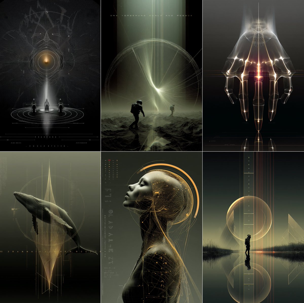 kadriyegms11's tweet image. Midjourney | Really loving this sci-fi, surreal style - it’s perfect for posters, cool album art, or telling bold visual stories. ✨

--sref 1268745487

[your prompt] --chaos 11 --ar 3:4 --sref 1268745487 --p --sv 4 --sw 500 --stylize 500