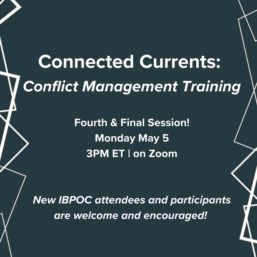 The fourth and final session of this program will take place on zoom. The session specifically for emerging and mid-career IBPOC arts administrators will feature conflict management training, led by the organization Ground Floor.

tinyurl.com/pact05