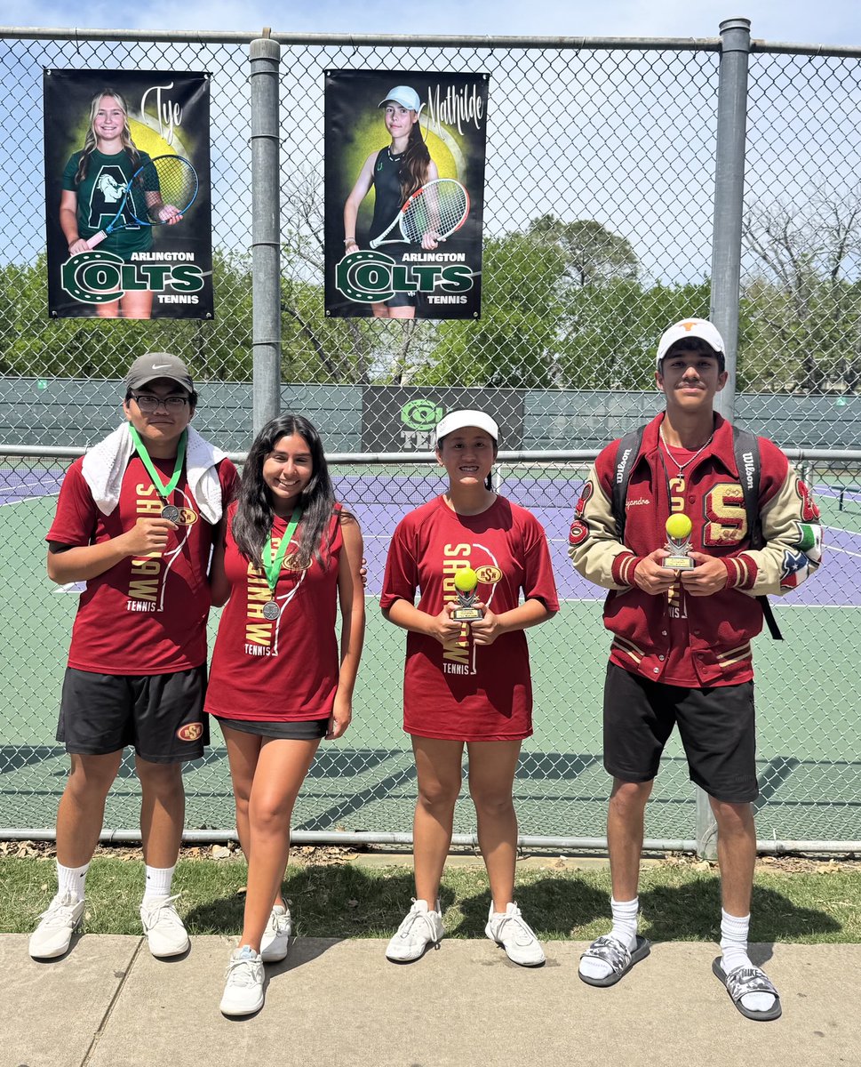 Saginaw Tennis (@saghstennis) on Twitter photo In an all Saginaw final, Anthony and Ashley take 2nd place Mixed doubles and Melanie and Alex win 1st place mixed doubles in the Arlington High Varsity Tennis Tournament. <a href="/emsisdathletics/">EMS ISD Athletics</a> <a href="/saginawhstx/">Saginaw High School</a> #weRsaginaw In an all Saginaw final, Anthony and Ashley take 2nd place Mixed doubles and Melanie and Alex win 1st place mixed doubles in the Arlington High Varsity Tennis Tournament. <a href="/emsisdathletics/">EMS ISD Athletics</a> <a href="/saginawhstx/">Saginaw High School</a> #weRsaginaw