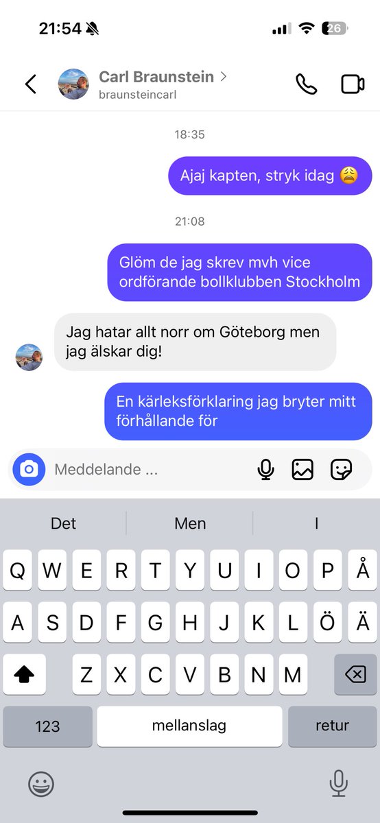 Vinna fotbollsmatcher gör underliga saker med medelålders män, hur går vi vidare nu <a href="/CarlBraunstein/">Carl Braunstein</a> ?💙🖤