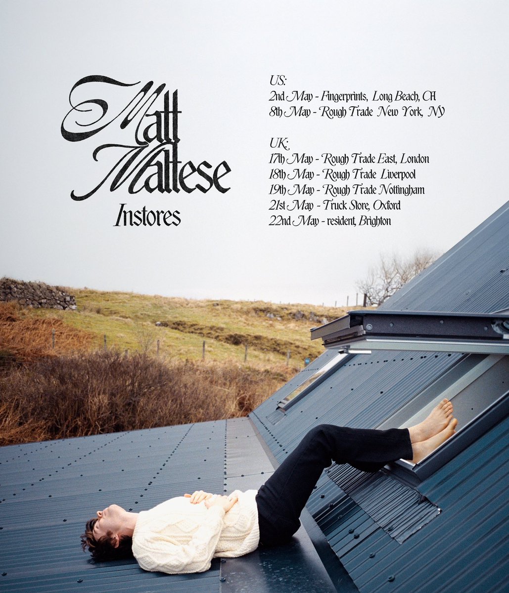 matthewmaltese's tweet image. Instores ¡ I’ll be playing some songs solo and signing things in May around the release of ‘Hers’. see you there 💿
mattmaltese.orcd.co/instores