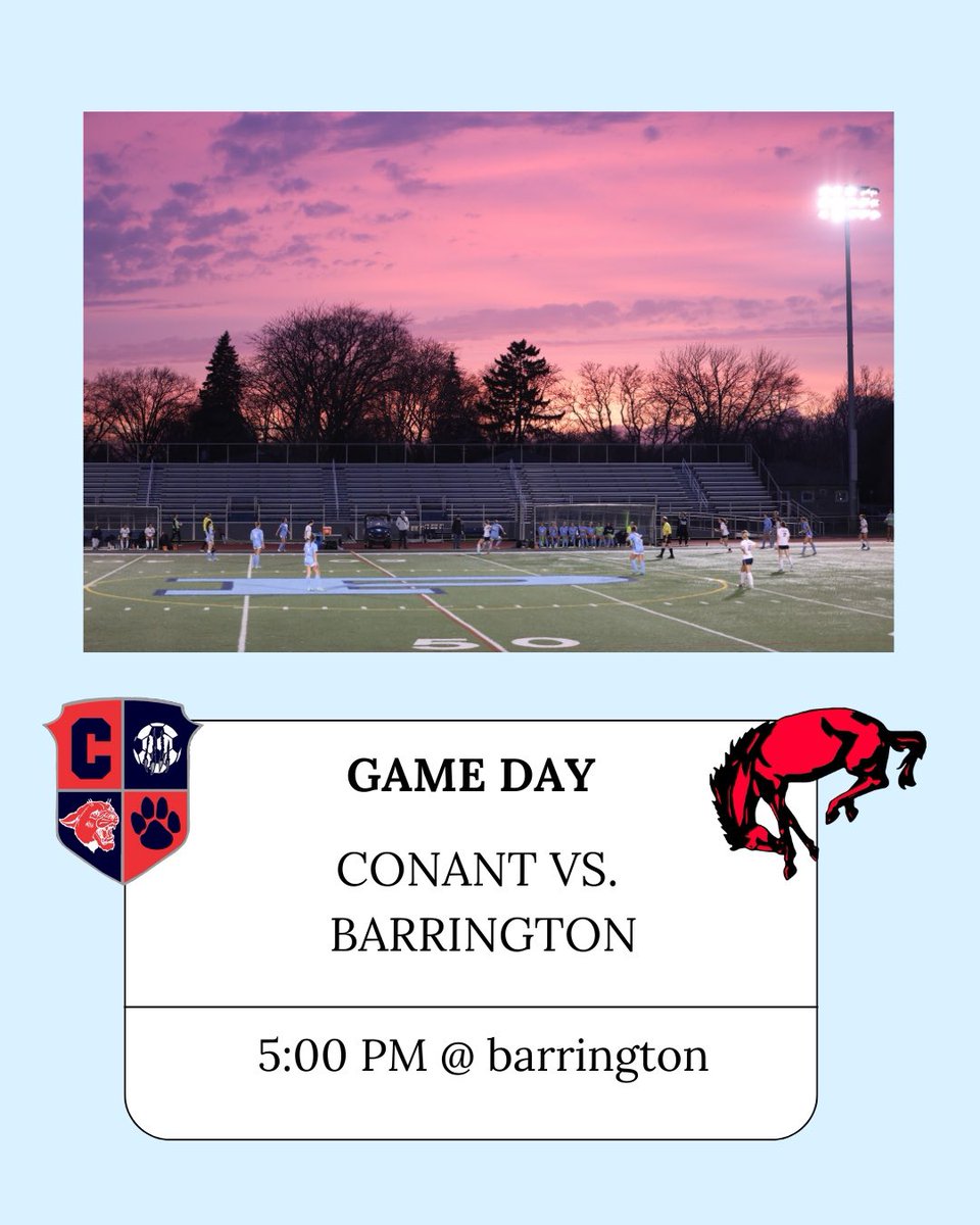 Cougars head to Barrington for a 5:00pm game today. 

Only varsity playing today.