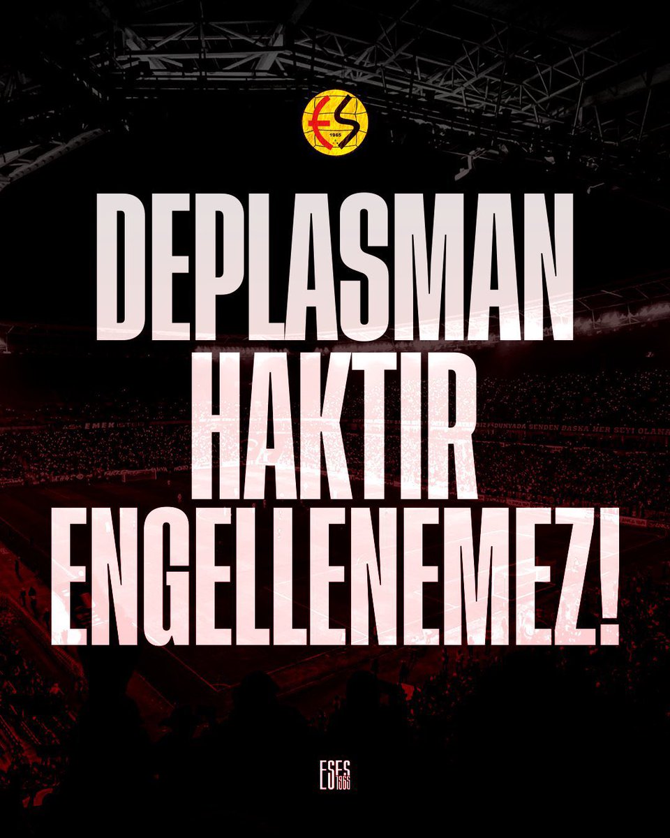 Deplasman hakkımız;
Şampiyonluk için gideceğiz !
#deplasmanhaktırengellenemez