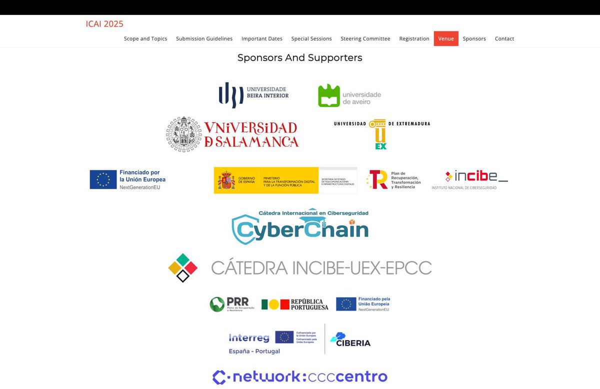 pablogarguez's tweet photo. Mañana martes acaba el plazo de envío de trabajos para el congreso #ICAI2025
1st Iberian Conference on #Cybersecurity and #ArtificialIntelligence #AI
9 - 11 July, 2025. Covilhã, Portugal @GIM_UEx @BISITE_USAL @UBI_pt @UnivAveiro @infouex @ciber_uex https://t.co/eYKLeh7PAG https://t.co/0ufVvqOyXZ