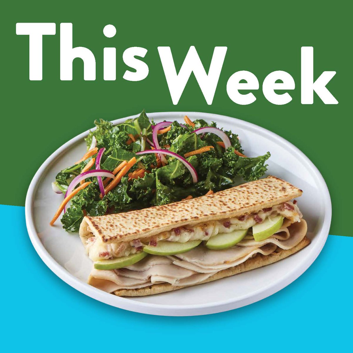 🍏Say hello to this month’s delicious special: the Turkey &amp; Apple Melt served at secondary campuses until Thur 4/17

Made with whole grain flatbread, smokey turkey bacon, sliced turkey, melty cheese, and crisp Granny Smith apples — it’s the perfect balance of savory and sweet.