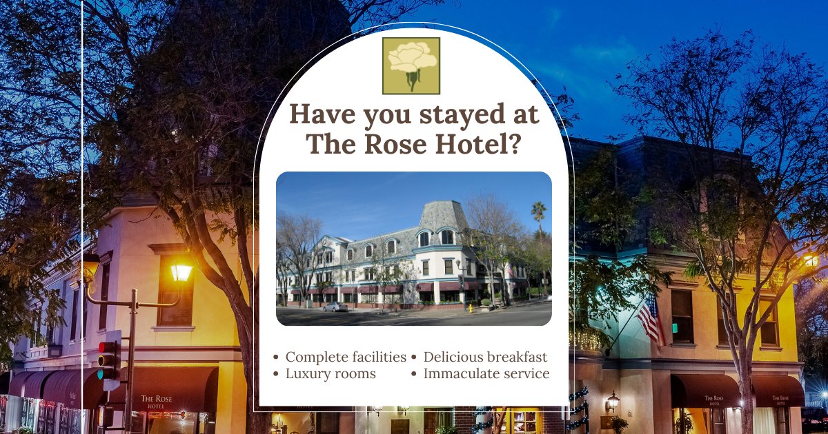 Have you stayed at The Rose Hotel?

Experience complete comfort, exquisite service, and a delicious continental breakfast in the heart of Pleasanton. 🌹

#TheRoseHotel #LuxuryStay #Pleasanton #HotelLife #ComfortAndStyle