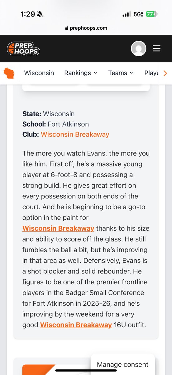 Wisconsin Breakaway (@wibreakaway) on Twitter photo Shoutout to our guy Ollie Evans who was mentioned by <a href="/WisBBYearbook/">Mark Miller</a> for his play this weekend!
#BreakawayBuckets Shoutout to our guy Ollie Evans who was mentioned by <a href="/WisBBYearbook/">Mark Miller</a> for his play this weekend!
#BreakawayBuckets