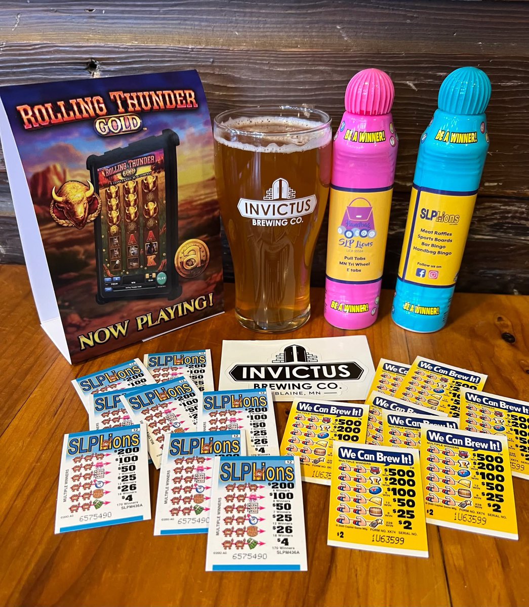 Remember:  Bingo tonight at 6:30PM $1,000 coverall at 55 numbers or less.  
Plus:
9 Games with $99 payout ($9 Packet, or buy individual sheets)
$2 Progressive Layer Cake (individual sheets)
$2 Dual Dab (individual sheets)

Also, don't forget, it's half-priced growler Monday