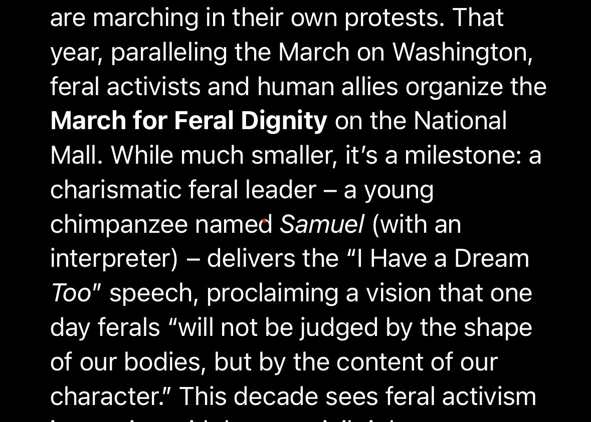 using chatgpt to flesh out a version of earth if animals gained sentience round the 1900’s and  o h my gOd w hy diD it sa y that