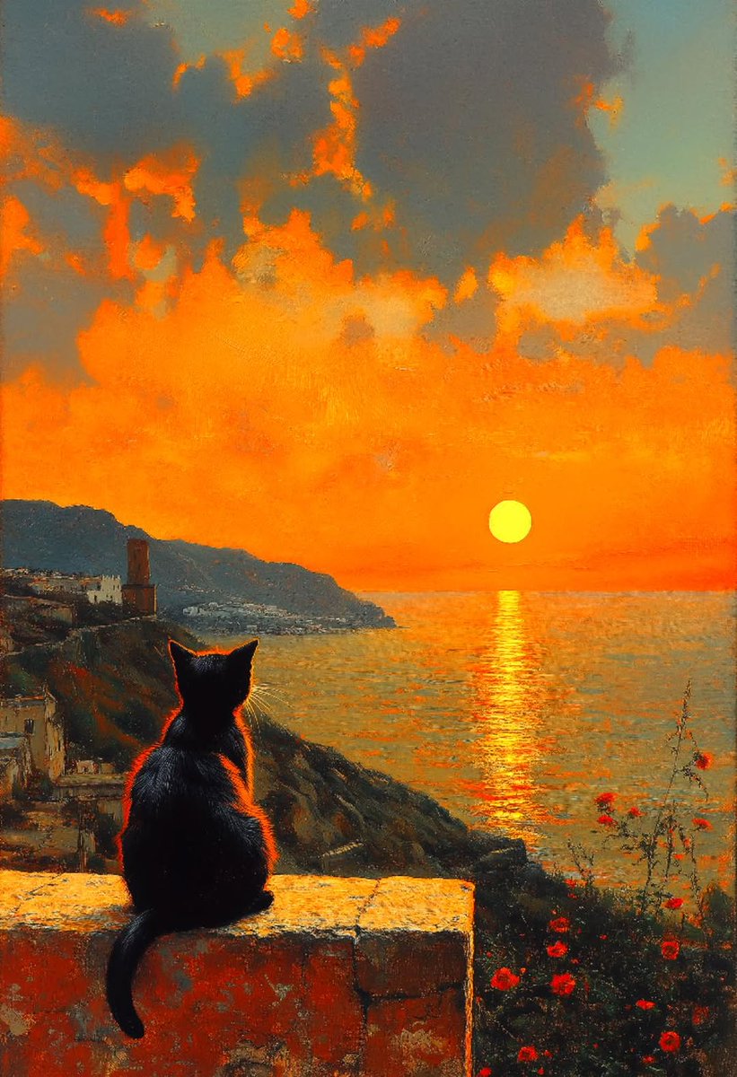 AwesomeCatPic's tweet image. Art by Juan Brufal Mono Azul