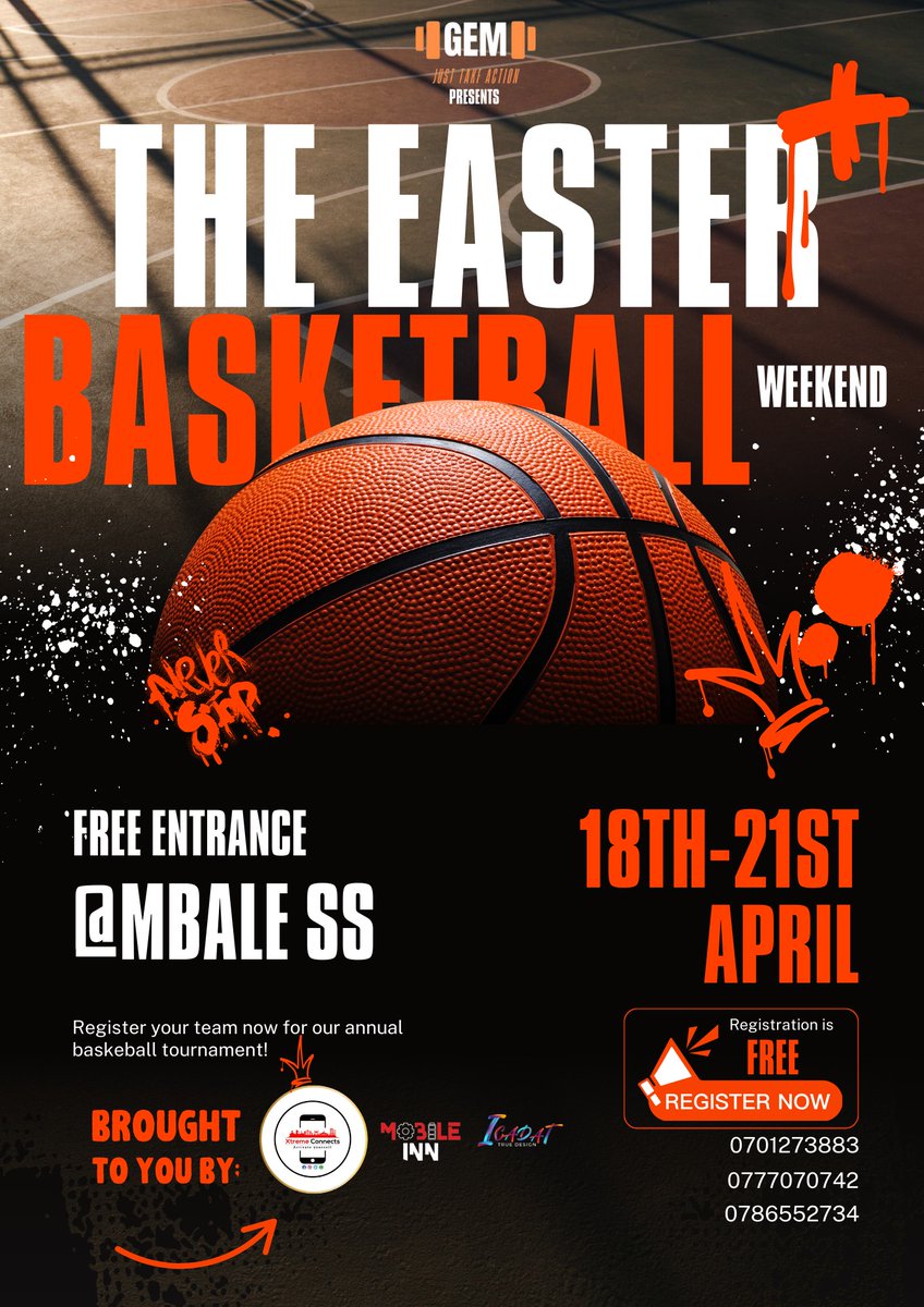 #GEM events present Easter basketball don't miss this out happening in mable city..below is how you can be part of the event  forms.gle/fZVJGC48yGMZhg… this is the link please register