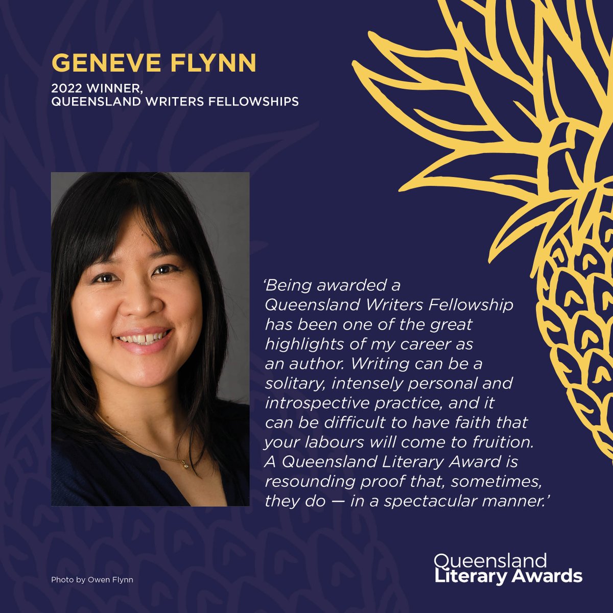 Published Queensland authors, consider refining your Queensland Writers Fellowship application over Easter! Nominate before 5pm on Tuesday, 22 April! 
🏆 3 Fellowships of $20,000 each + $4,500 career support 
🍍 ow.ly/o2hG50VzGVn